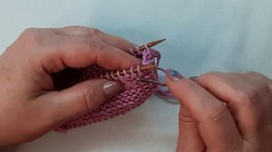 Как сшить иглой открытые петли платочной вязки