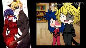 Реакция на шип леди баг и супер кот!