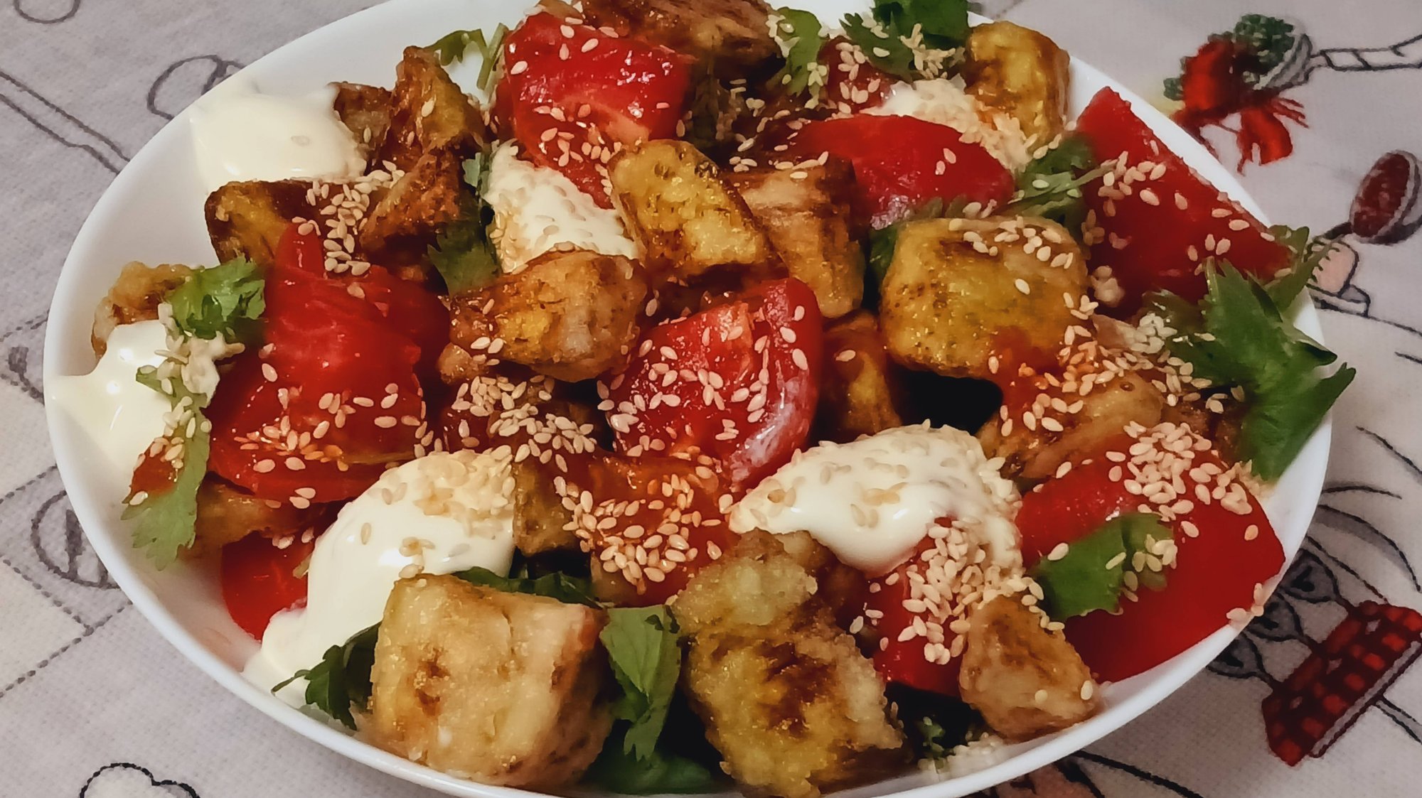 🍆Салат с хрустящими баклажанами. Популярный азиатский салат. смотреть онлайн