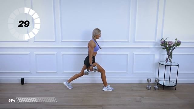 30-минутная МОЩНАЯ тренировка всего тела с гантелями | Caroline Girvan