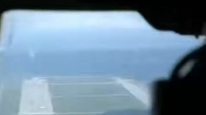 Посадка Ил-18 (вид из кабины)