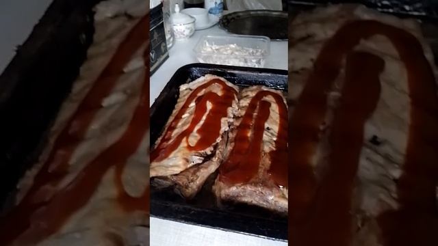 Томленные свиные рёбрышки в пиве . Очень вкусное блюдо.#еда #рецепт #food #cooking смотреть онлайн