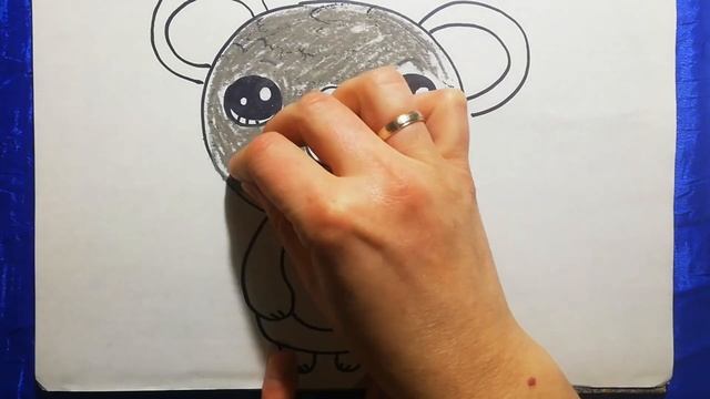 Как нарисовать Коалу мелками . How To Draw a Koala with crayons. смотреть онлайн