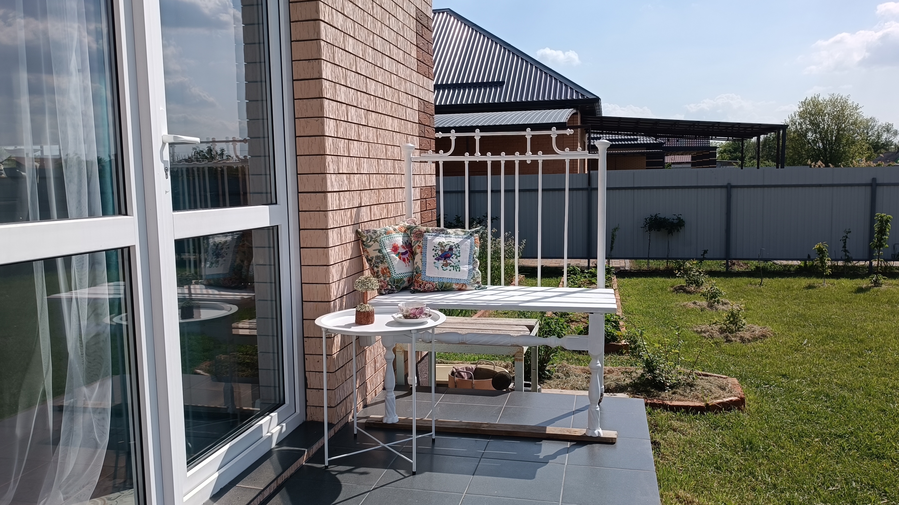 Лавочка своими руками ПОСЛЕ... 2 часть... 06.05.2025г.#Кубань#своимируками#декор#лавочка#садогород