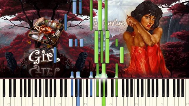 The Beatles - Girl (piano tutorial) [НОТЫ + MIDI] смотреть онлайн