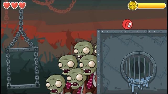 КРАСНЫЙ ШАР НАПАЛ НА ЗОМБИ ПРОТИВ РАСТЕНИЙ Круглый Шарик Plants vs zombies Red Ball 4 Мультик . смотреть онлайн