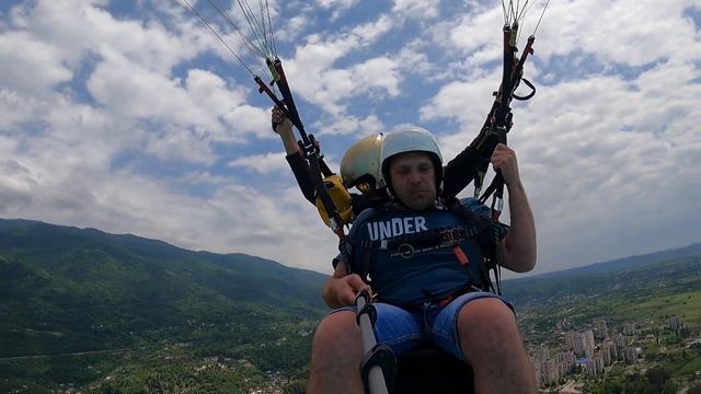 Полет на пароплане. Абхазия Гагра. Гора горе Мамзышха высота 1600 смотреть онлайн