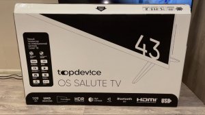⚡️Я нашёл Доступный 4КHDR Телевизор со SMART TV ! ⚡️Обзор Topdevice TDTV43CS08U_BK на СалютТВ 2025!