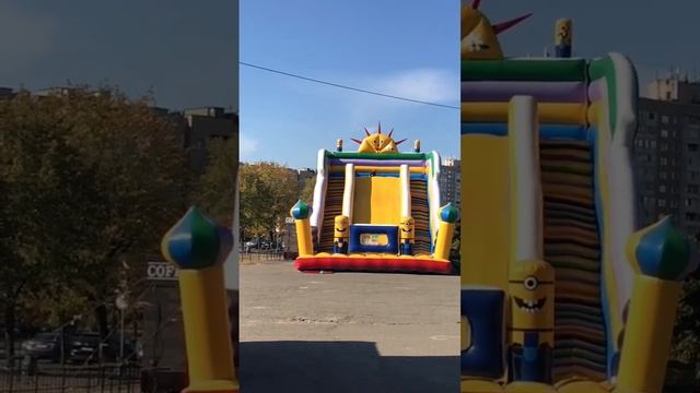 выгуляла сыночка #батут #горки #паравозик #парк смотреть онлайн