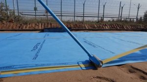 Монтаж мембраны "Гидростаб» для гидроизоляции фундам?