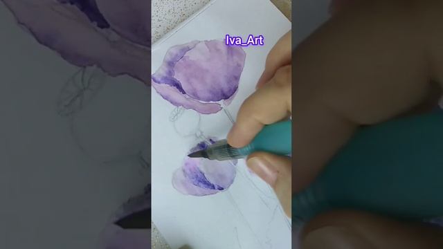 Маки...Акварель ❤️ #artpainting #acrylicpainting #Iva_Art смотреть онлайн