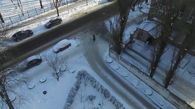 Наконец-то выпал снег в Киеве!!! Солнце и белые отблески - красота!!!! смотреть онлайн