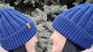 МК   Женская шапка спицами!