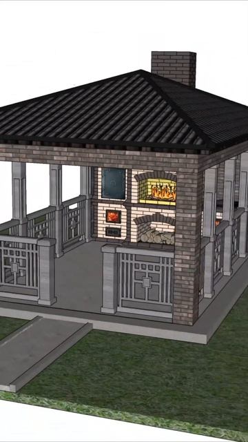 Беседка с барбекю «Астория» #барбекюкомплекс #беседка смотреть онлайн