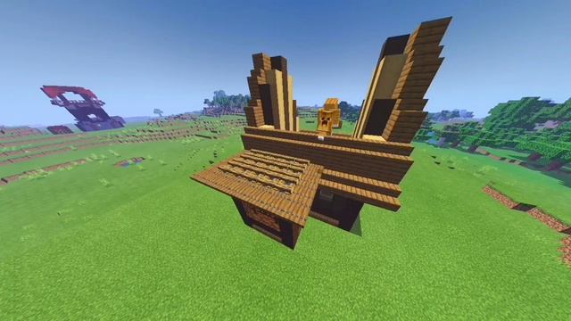 Уютный домик с камином в MinecraftPE
