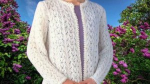 Узор спицами для кофточки из мягкого, пушистого мохера