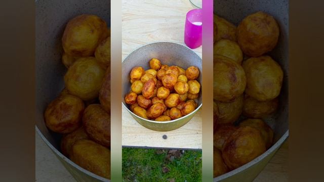 Ужин садовода.Готовим еду в казане.Ох как они шкварчат... смотреть онлайн