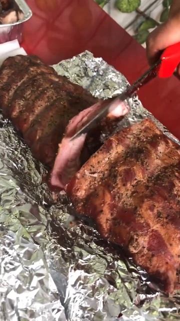 Ребра свинина пробный забег #смокер #брискет #коптим #к смотреть онлайн