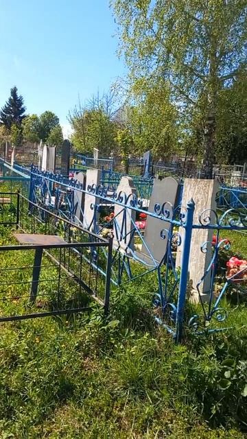 Кладбище, могилы, вид