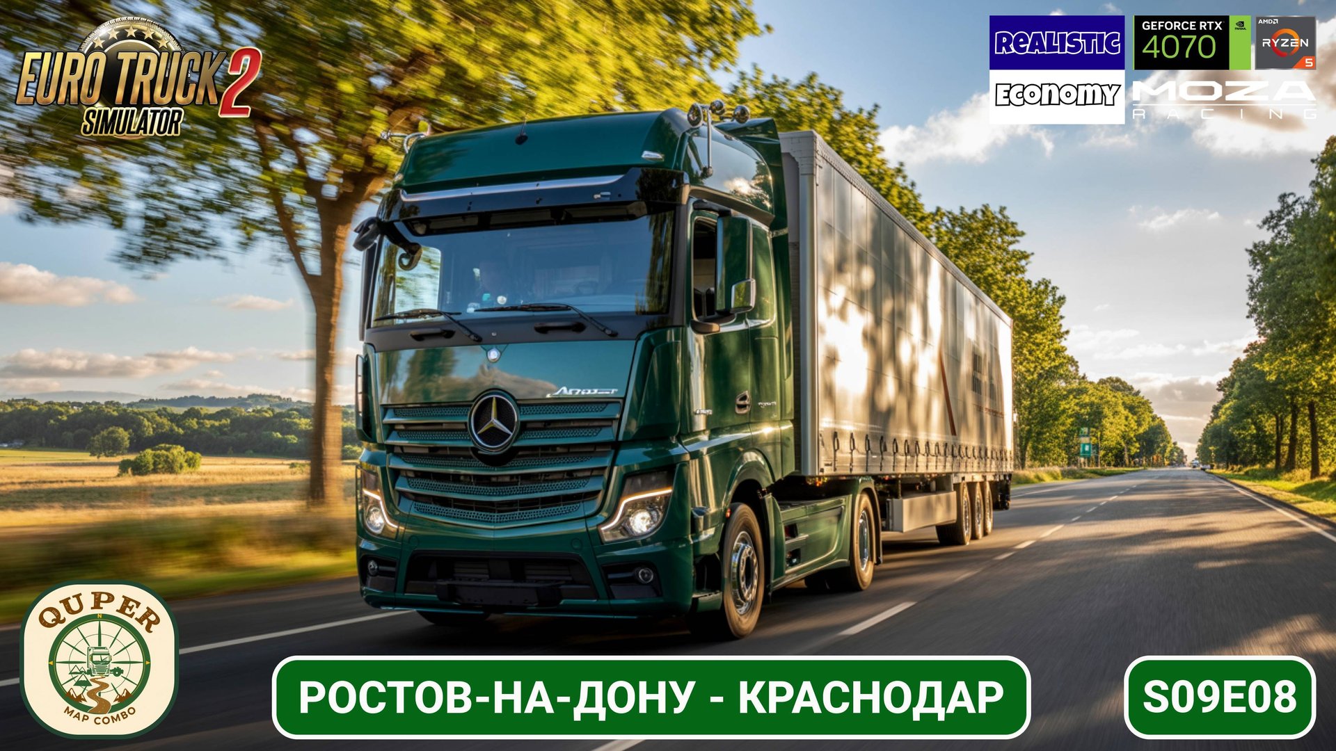 🚛 ETS2 | Южная экспедиция: Путешествие по карте Южный Регион 13.1 | Quper Map Combo | s09e08 смотреть онлайн