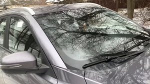 Поймал камень в стекло новой машины. Исправил сразу же