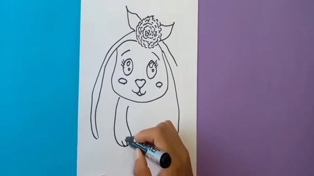 Как нарисовать Кролик / quyon rasmini chizish / How drawa aRabbit. смотреть онлайн