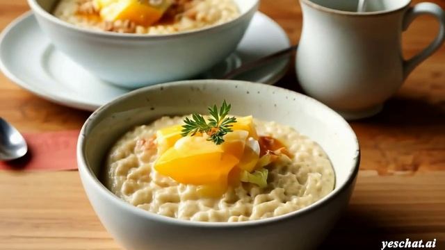 Каша на столе