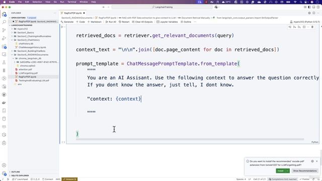 9 -Manual Retrieval of Data from Vector stores with LangChain Prompts and LLM смотреть онлайн