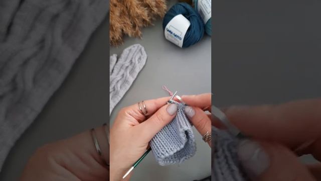 Прибавка из протяжки для левой варежки смотреть онлайн