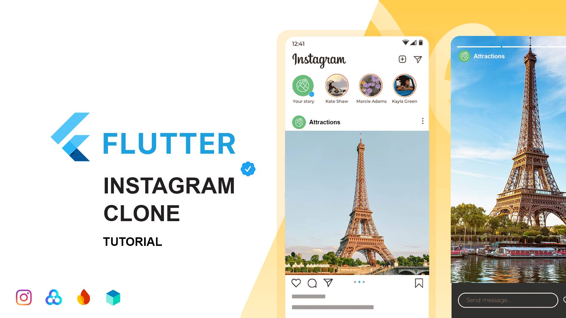 📸 Flutter Instagram Clone App – BLoC Integration & Firebase Service Setup смотреть онлайн
