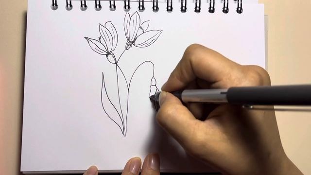 Рисуем Подснежника🥰 Рисование весеннего цветочка🥰 Весенние цветы! Drawing Snowdrop. Spring flower смотреть онлайн
