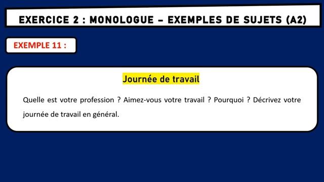 🇫🇷 DELF A2 - Expression orale - EXERCICE 2 MONOLOGUE - 15 exemples de sujets _ Conseils pour réuss смотреть онлайн