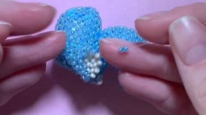 Мини Плюшик 5ч ушко мордочка #амигурумиизбисера #amigurumi #beads