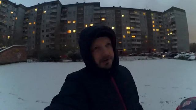 Первый СНЕГ! Идем в школу по белому ковру смотреть онлайн