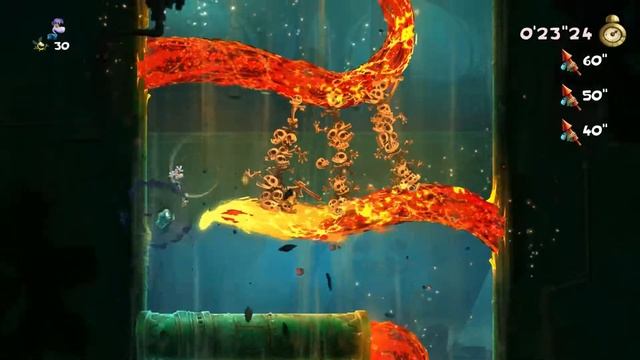 Прохождение Rayman Legends - 20000 люмов под водой - «Засада на подъемнике» - захвачена  - Часть 69