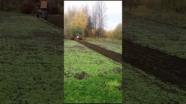 Осеняя вспашка огорода мотоблоком BRAIT-135 GES 17л.с.