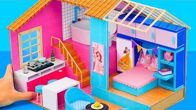 Делаем миниатюрный домик для кукол своими руками смотреть онлайн