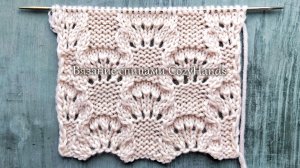 Красивый узор с ажурными элементами для вязания свитера,  жилетки, палантина