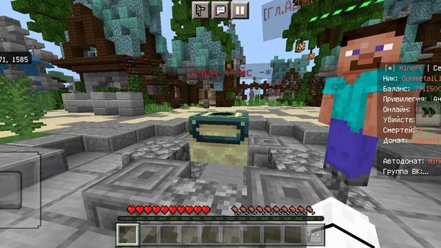 Выпал....открытие дк!Сервер:Mine.PE