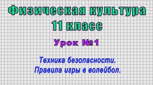 Физическая культура 11 класс (Урок№1 - Техника безопасности. Правила игры в волейбол.)