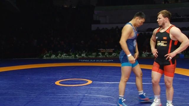 ГРЕКО-РИМСКАЯ БОРЬБА. Чемпионат Кыргызстана-2023. 87 кг 1\4 Руслан Царев-Мелис Айтбеков смотреть онлайн