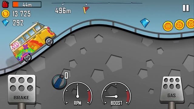 5 Hill Climb racing gameplay Фургон хиппи