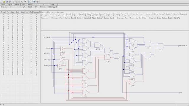 Logic Friday: Задача о преобразовании элементов с магическим кристаллом