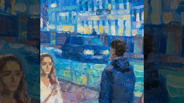 Картина авторская "Разноцветная ночь в Санкт-Петербур смотреть онлайн