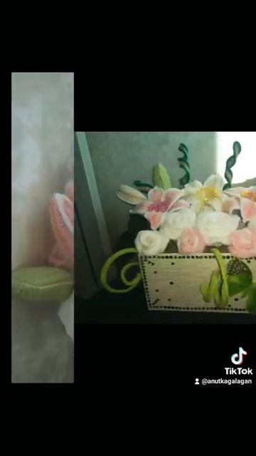 Вязание крючком 🤗 Цветы крючком 🤗 #вязаныецветы#букеткрючком 🌹💐 смотреть онлайн