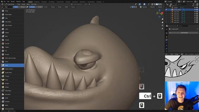 C03L03_shark-sculpting-3 - Face Refinement смотреть онлайн