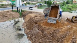 Строительство, засыпка очередной объект