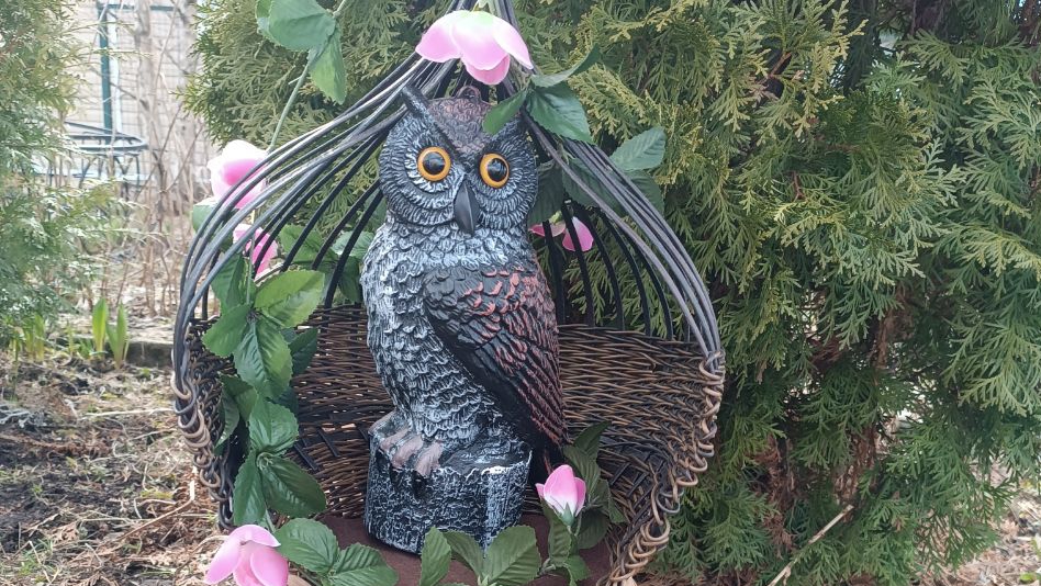 Домик для Совы, декор для сада из ротанга (лента, пруток и ПМ) смотреть онлайн
