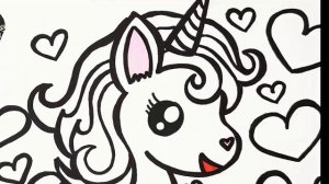 Как нарисовать и раскрасть единорога просто