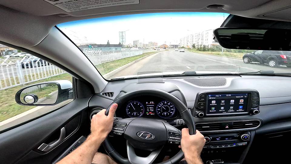 2019 Hyundai Kona 1.6 T-GDi DCT (G4FJ) POV TEST DRIVE смотреть онлайн